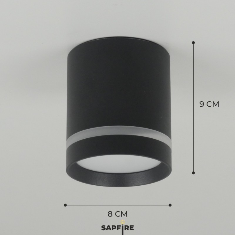 *** Светильник Elegant SPF-10252 BLACK/ЧЕРНЫЙ ` D80/H90/1/LED/12W 5000-5500K SPF13/SPF22-02 (1/50)