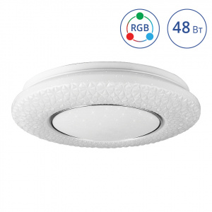 Светильник Luminarte VEGA RGB 48Вт D380*60 3000К-6500K 1000-4000Лм пульт (5)