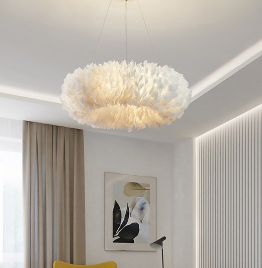 Светильник DZN-5039 БЕЛЫЙ ` D500/H140/6/E27/60W PLUME