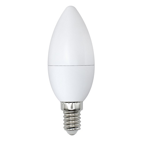 LED-C37-7W/NW/E14/FR/NR Лампа светодиодная. Форма "свеча", матовая.Серия Norma. Белый свет (4000)