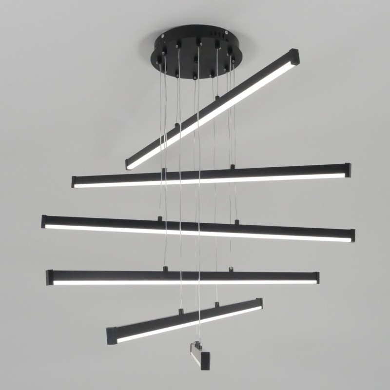 Светильник подвесной SPF-8640 BLACK/ЧЕРНЫЙ ` D800/H2000/6/LED/80W 2.4G PICK 24-03 (1шт из 2шт в коро