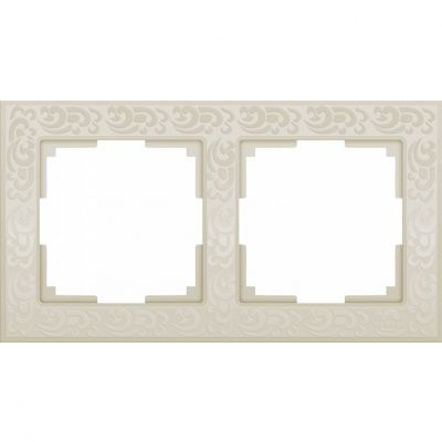 WERKEL Flock WL05-Frame-02-ivory / Рамка на 2 поста (слоновая кость) a028983 W0022303