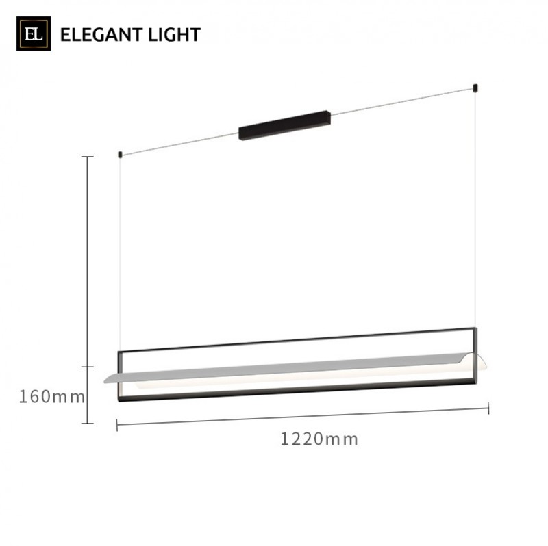 Светильник DZN-40728 ЧЕРНЫЙ+СЕРЕБРО ` D1220*19*16/H1200/1/LED/24W/4000K PYTHAGORAS