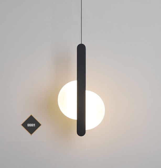 Светильник подвесной SAPFIR (H2129-1BK) SPF-8881 ЧЕРНЫЙ ` D200*420/H1200/1/LED/6W/4500K HALF 24-12