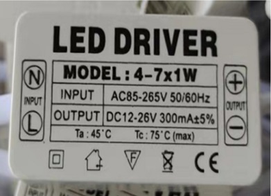 ДРАЙВЕР LED DRIVER (4-7W)*1W 300mA