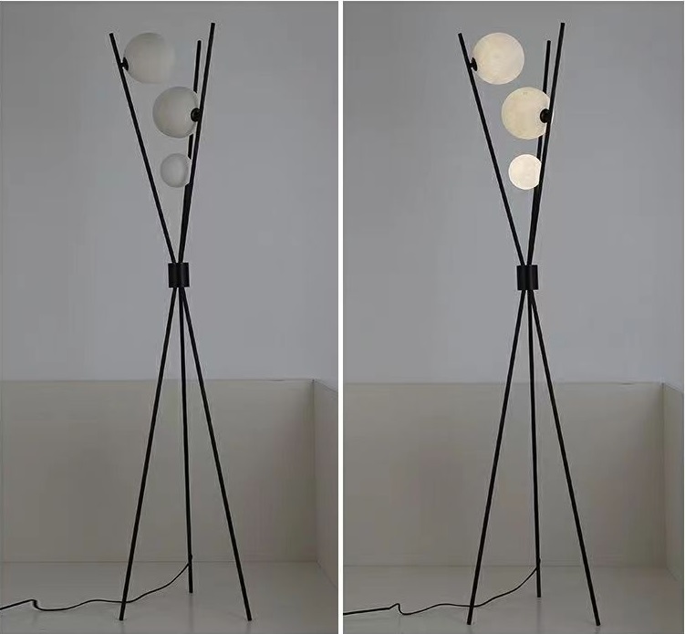 Светильник торшер DZN-10964 ЧЕРНЫЙ ` D370/H1650/3/G9/15W GRAPE