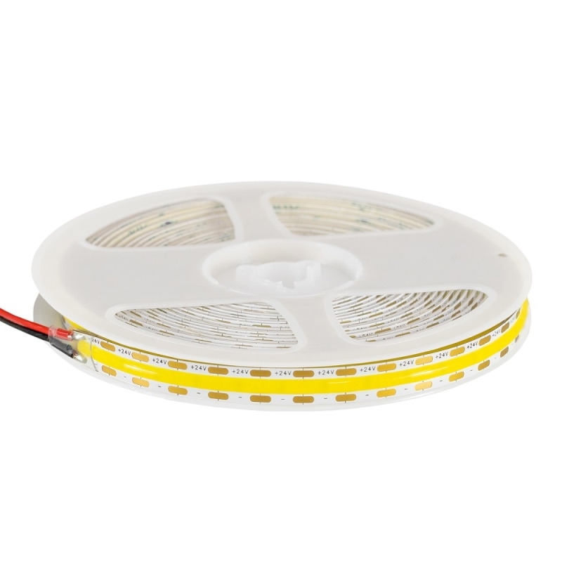 Лента светодиодная ELFLED 600COB диодов, 24В, 5м, ширина 8мм, белый нейтральный 4000-4500К