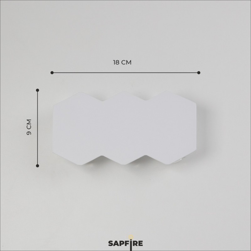 Светильник настенный SAPFIR SPF-4805 WHITE/БЕЛЫЙ ` D155*80/H40/6/LED/6W/4000K WALL 22-07