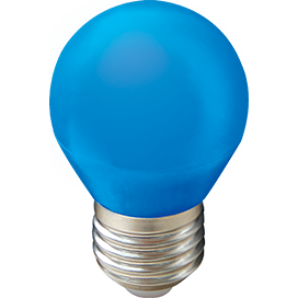 Ecola globe LED color 5,0W G45 220V E27 Blue шар Синий матовая колба 77x45