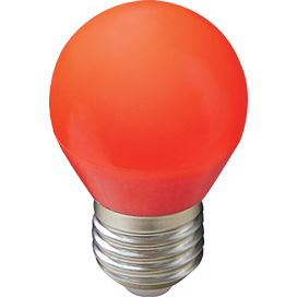 Ecola globe LED color 5,0W G45 220V E27 Red шар Красный матовая колба 77x45